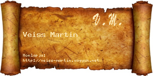 Veiss Martin névjegykártya